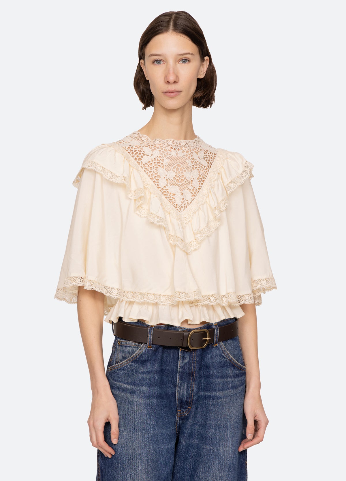 cream-shanna capelet top-front view 2 - 12