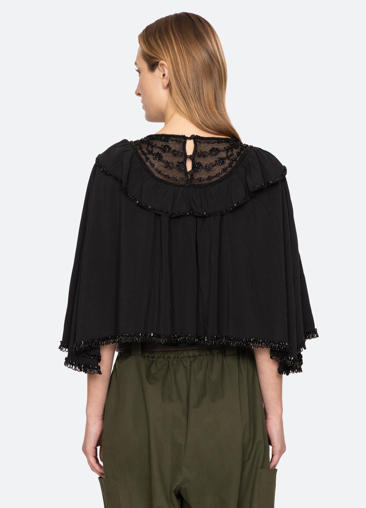 black-shanna beaded top-back view - 4