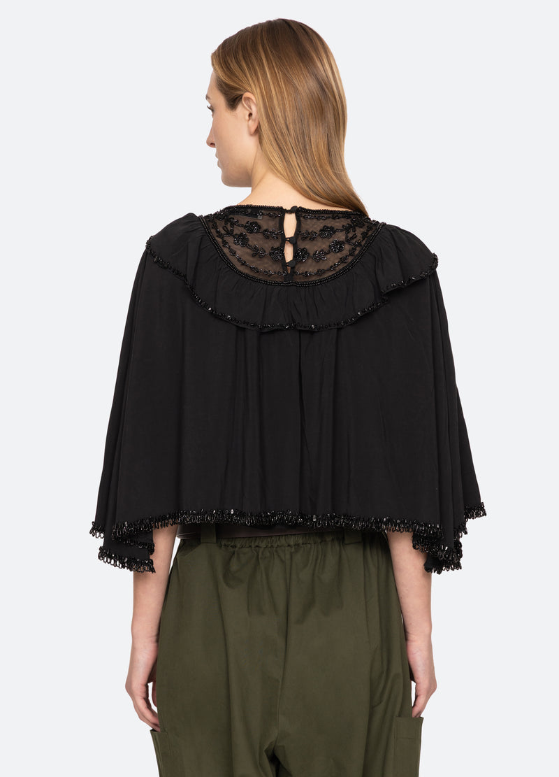 black-shanna beaded top-back view - 4