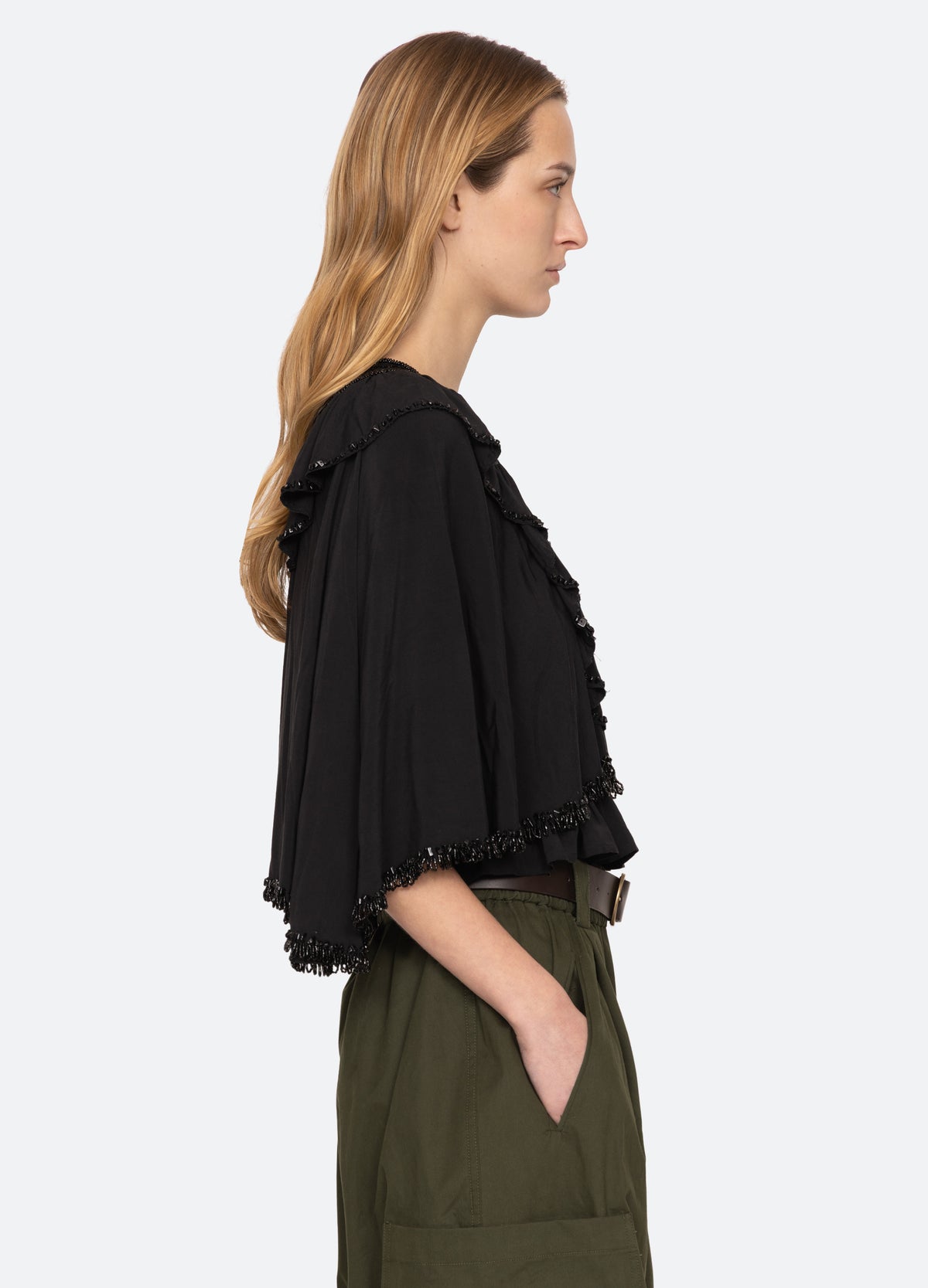 black-shanna beaded top-side view - 5