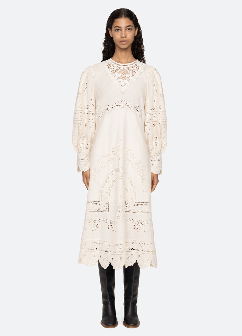 cream-shanna dress-front view 2 - 6