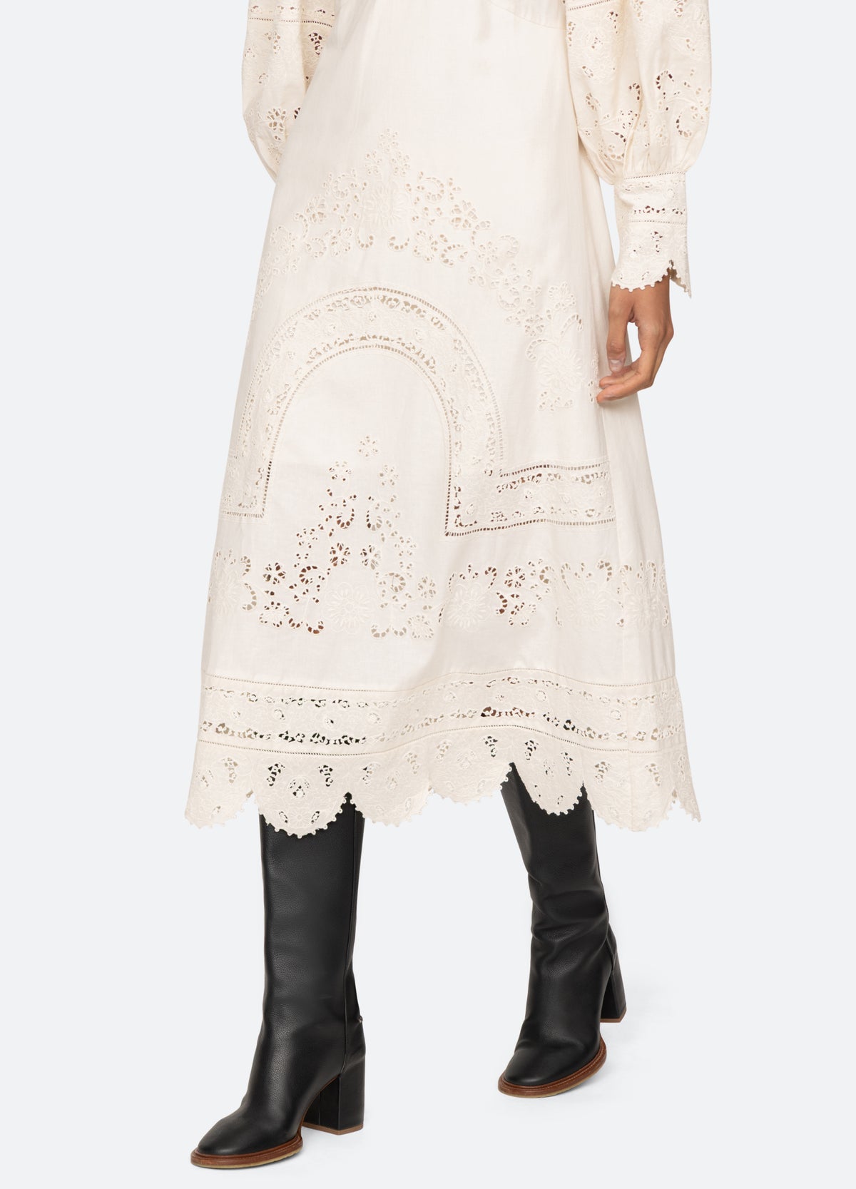 cream-shanna dress-detail view 2 - 8