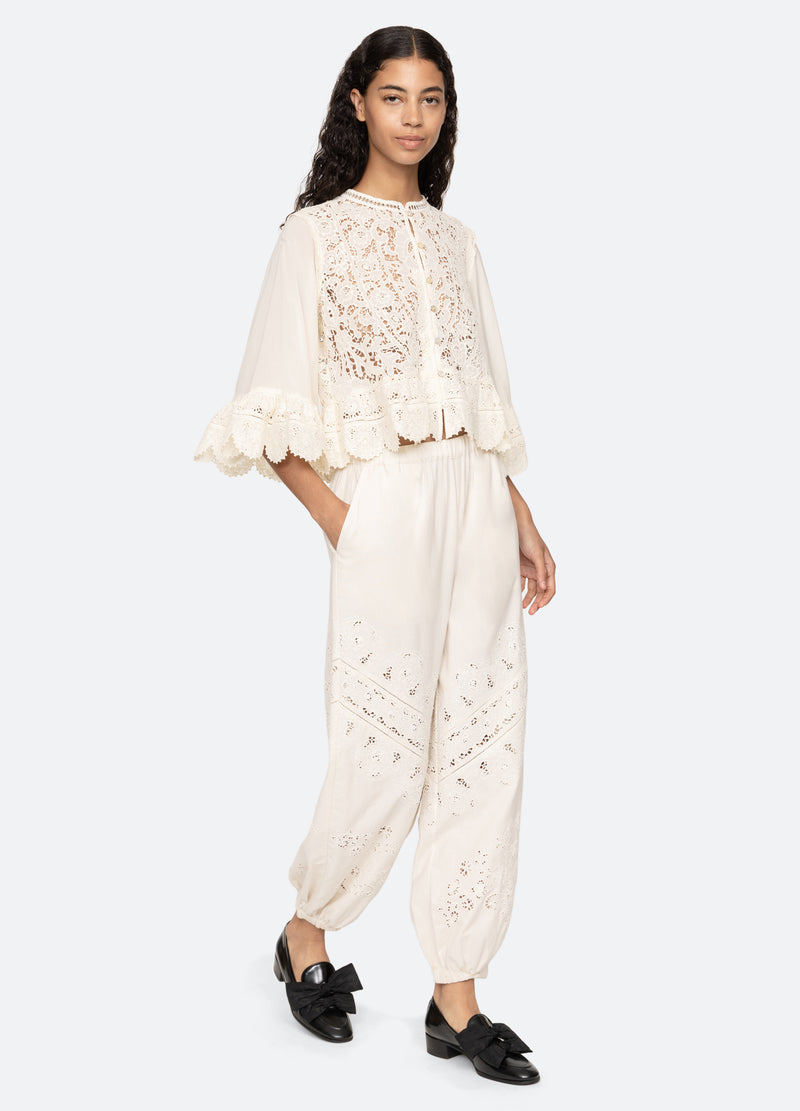 cream-shanna pants-full body view - 13