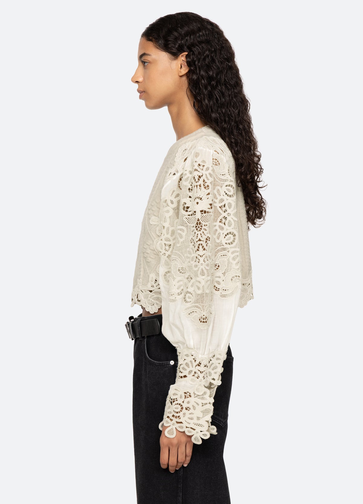 cream-vania sweater-side view - 3