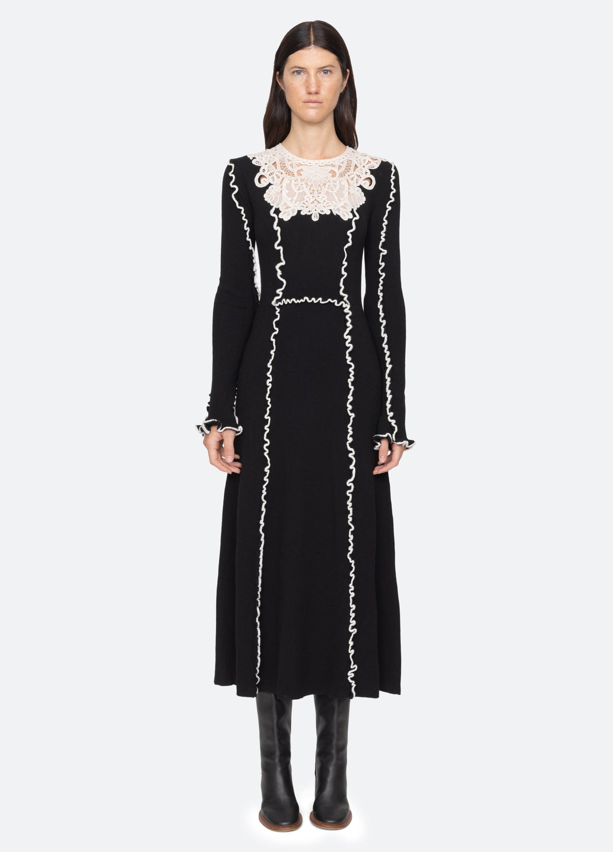 black-vania dress-front view - 2