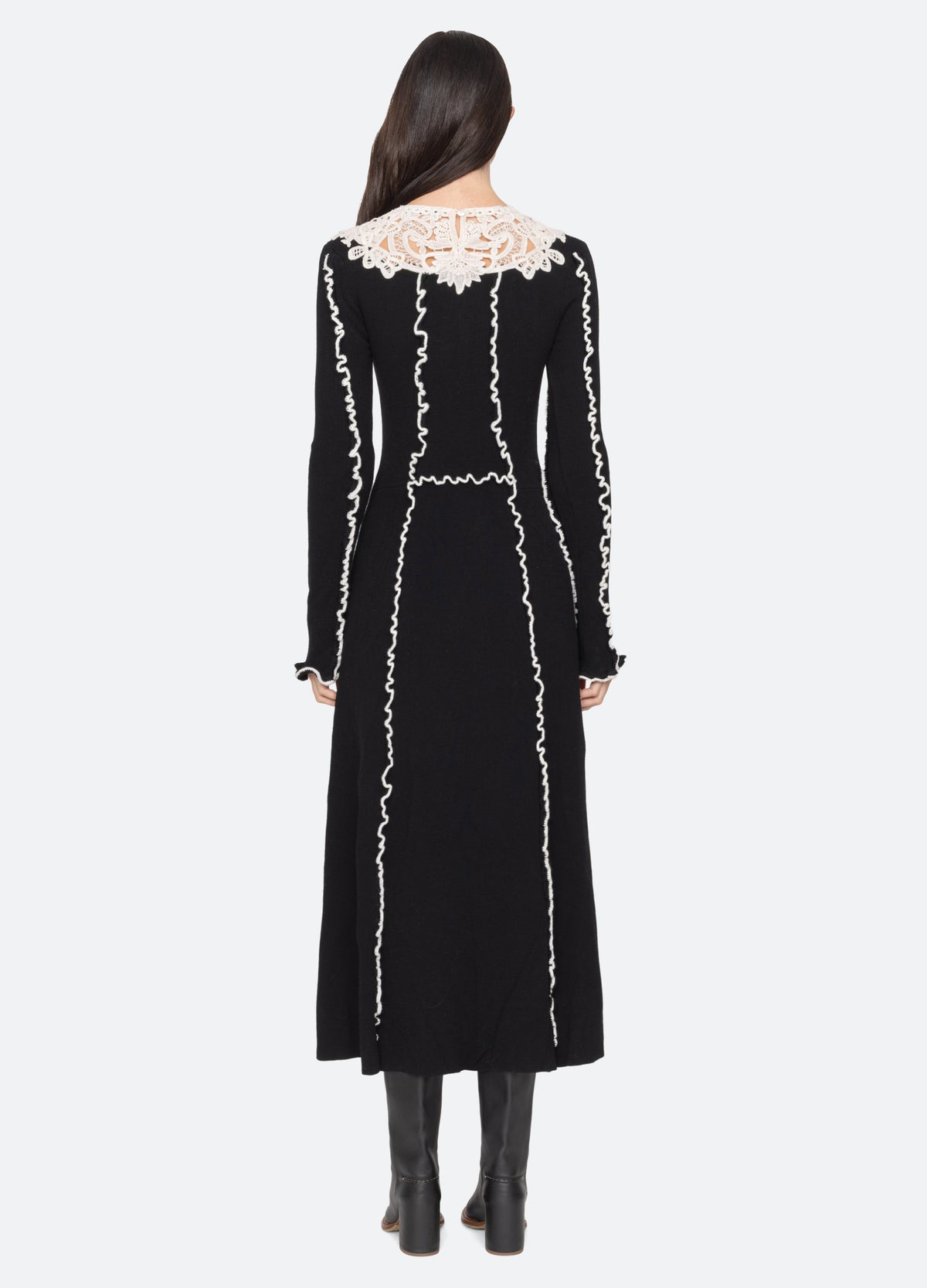 black-vania dress-back view - 3