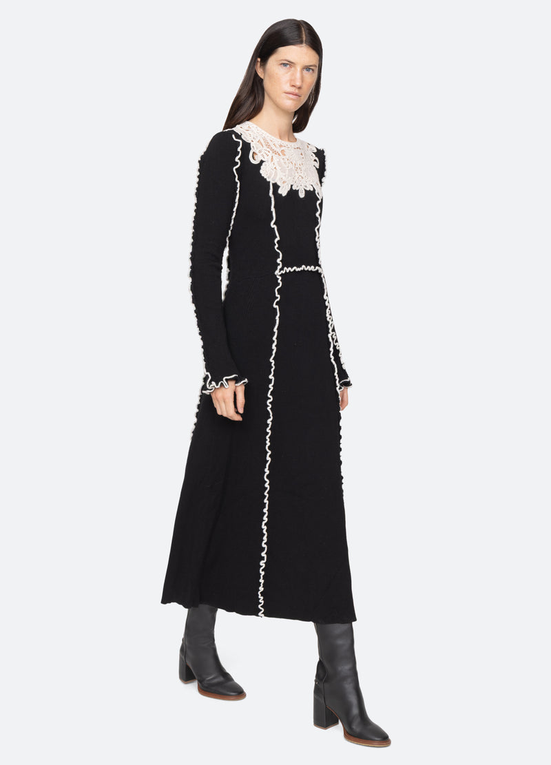 black-vania dress-walking view - 6