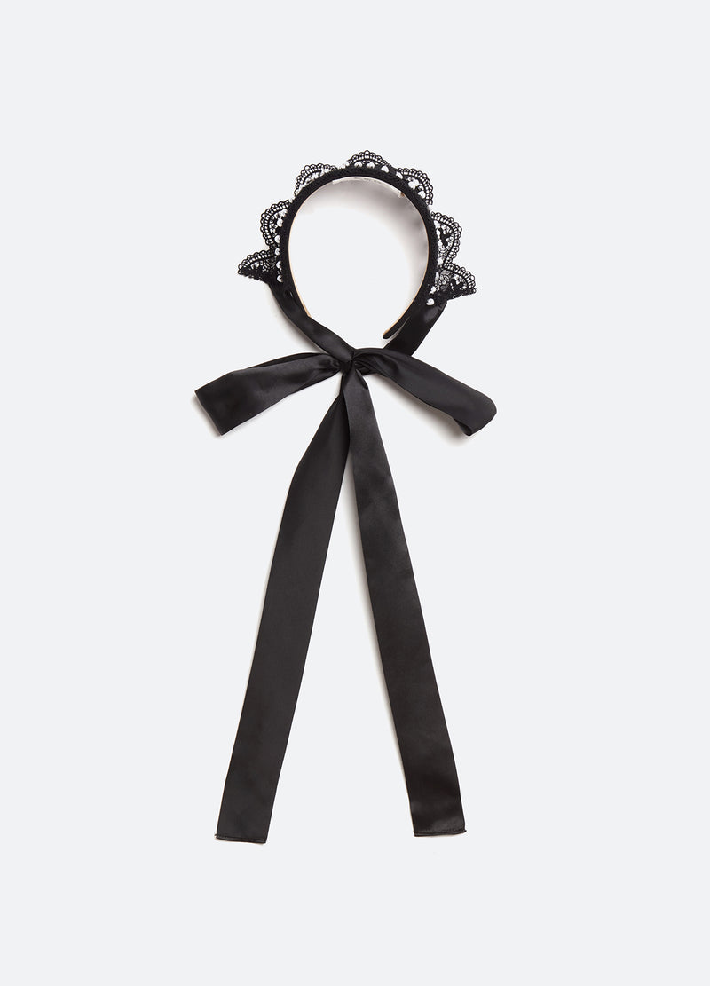 black-inez pearl headband-flat view 2 - 1