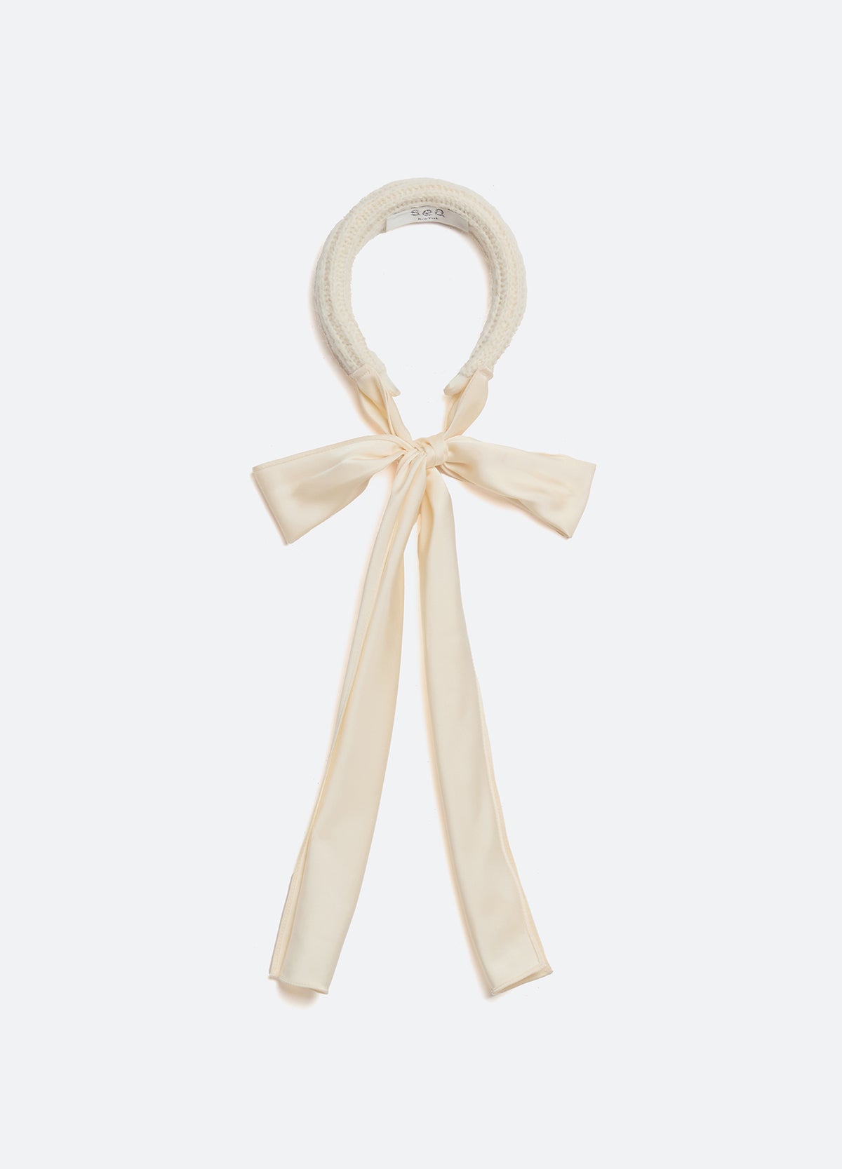 cream-inez knitted headband-flat view 2