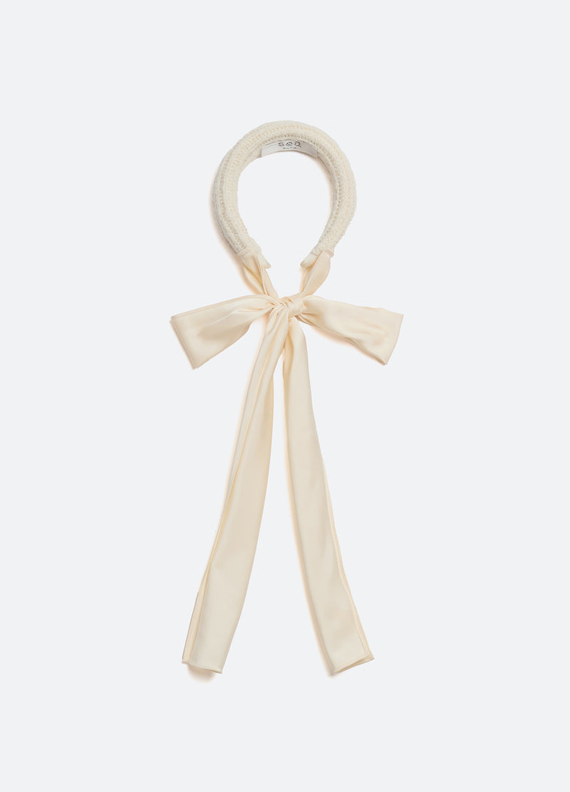 cream-inez knitted headband-flat view 2 - 1