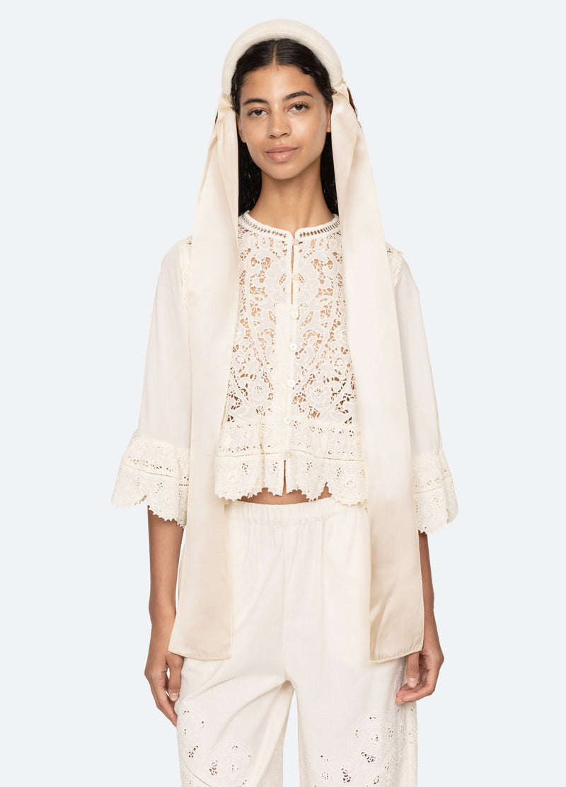 cream-inez knitted headband-full body view 2 - 5