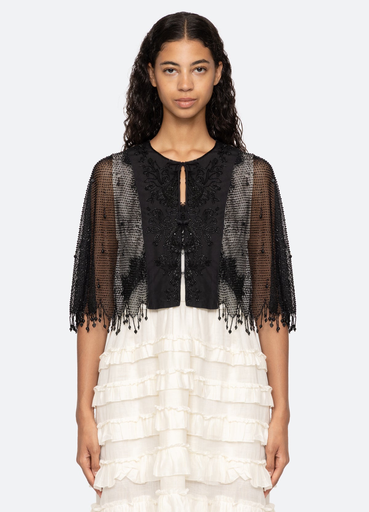 black-shanna cape-front view - 3