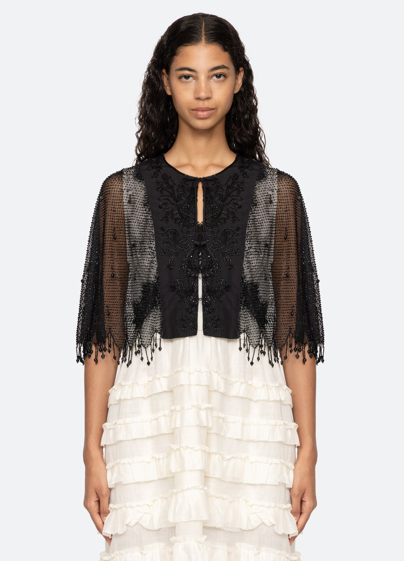 black-shanna cape-front view - 3