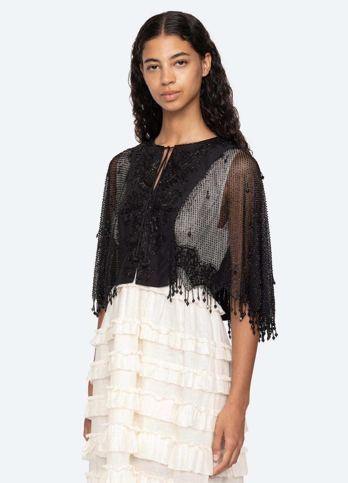 black-shanna cape-three quarter view - 2