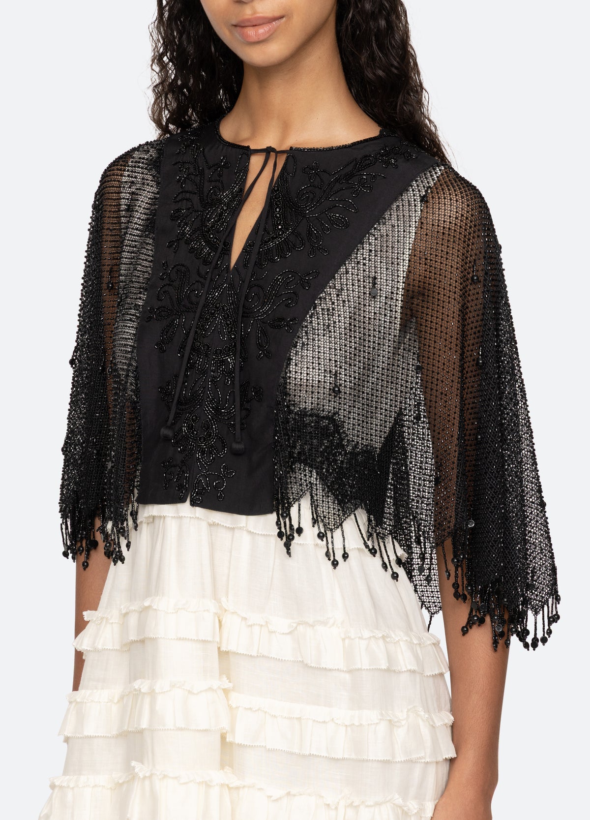 black-shanna cape-detail view - 6