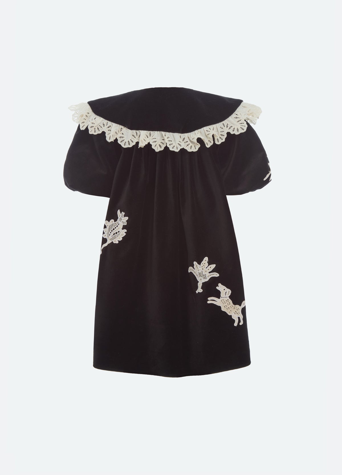 black-mika kids dress-back view - 3