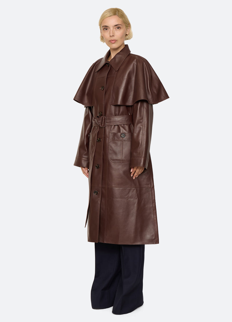 brown-caitlin coat-three quarter view - 6