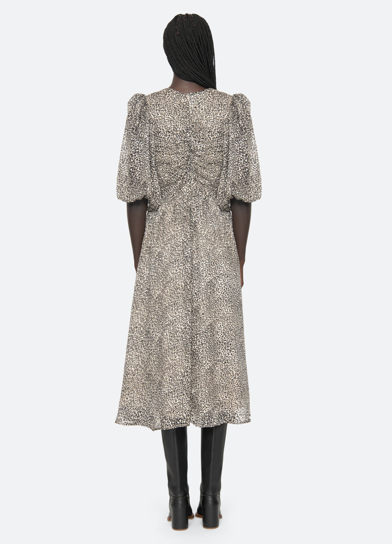 cream-charlize s/s dress-back view - 2