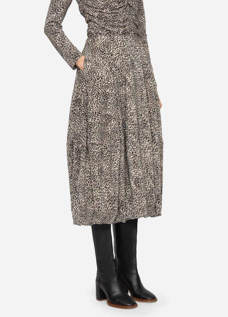cream-charlize skirt-three quarter view - 5