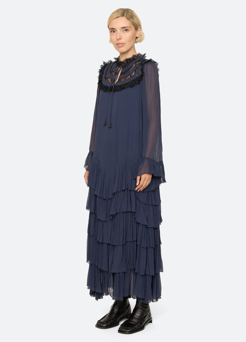 blue-margaret dress-three quarter view - 5