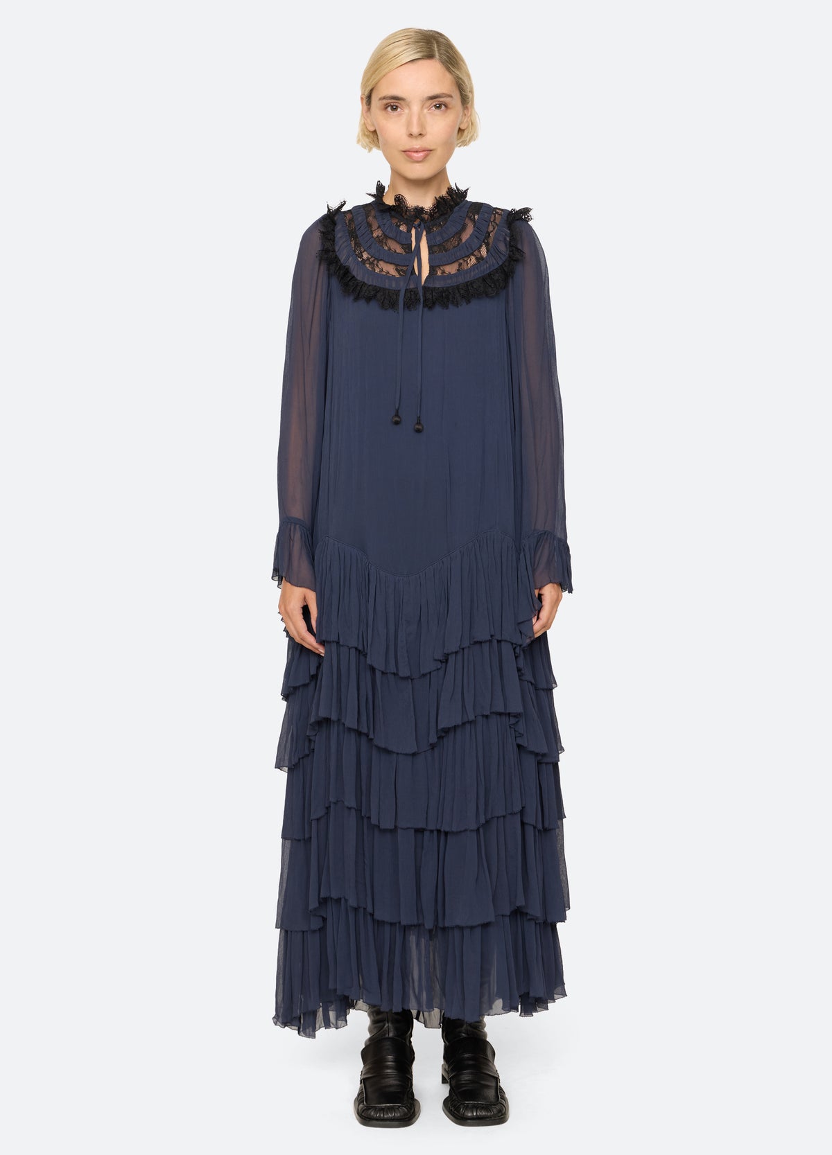 blue-margaret dress-front view - 6