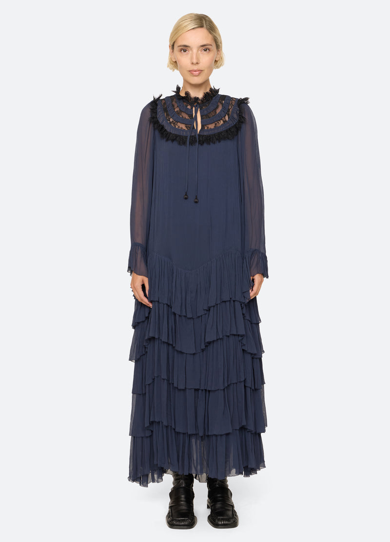 blue-margaret dress-front view - 6