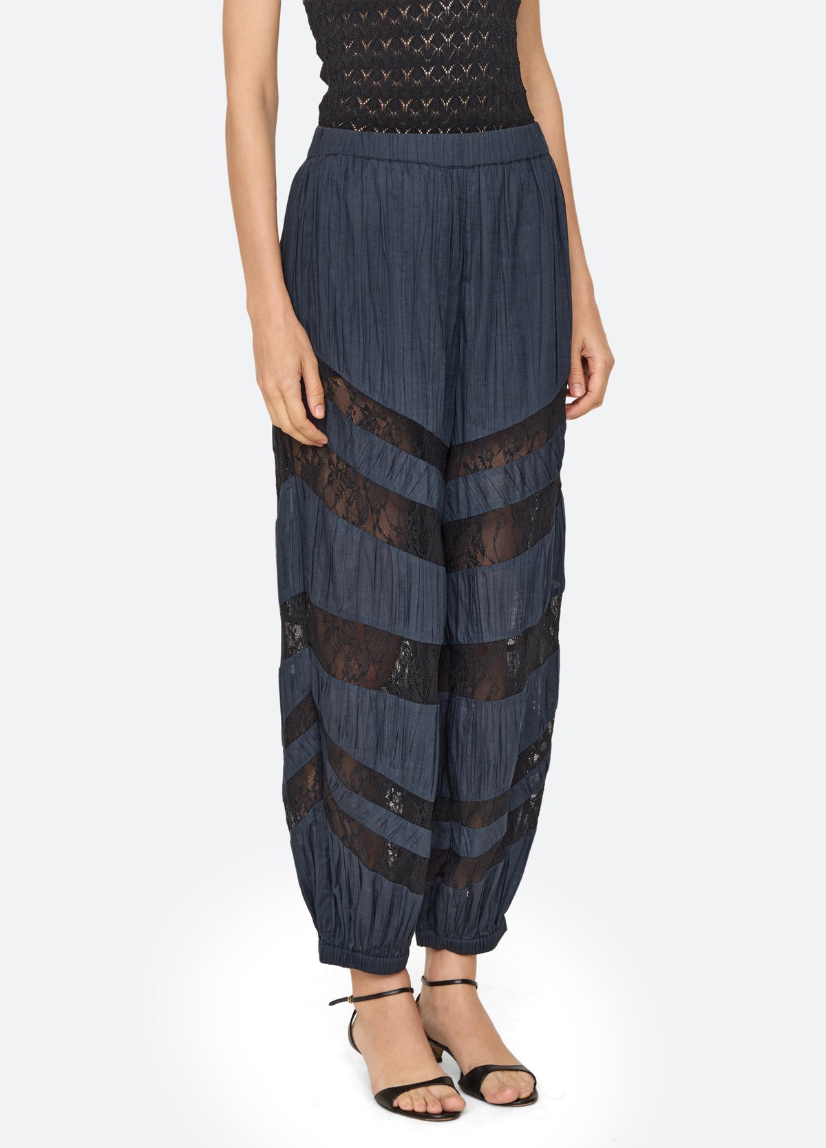 blue-margaret pants-three quarter view - 5