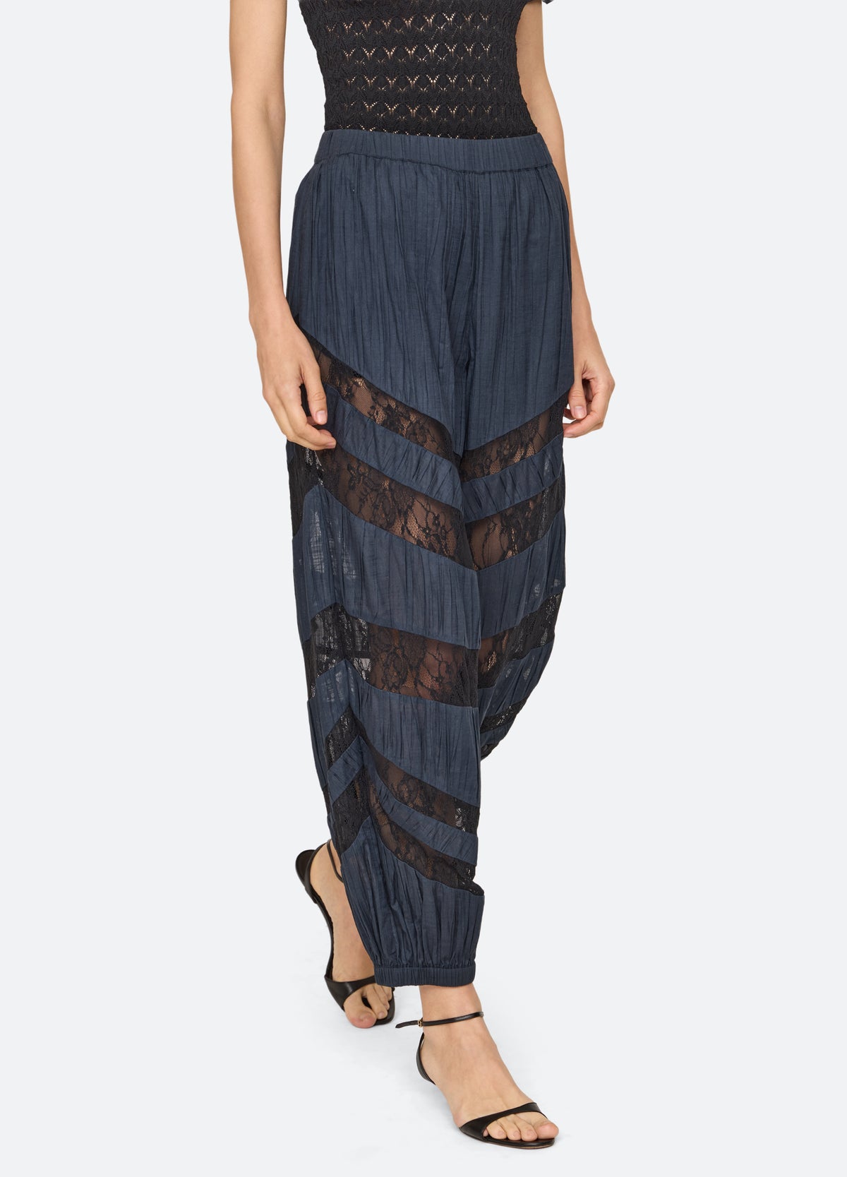 blue-margaret pants-walking view - 6