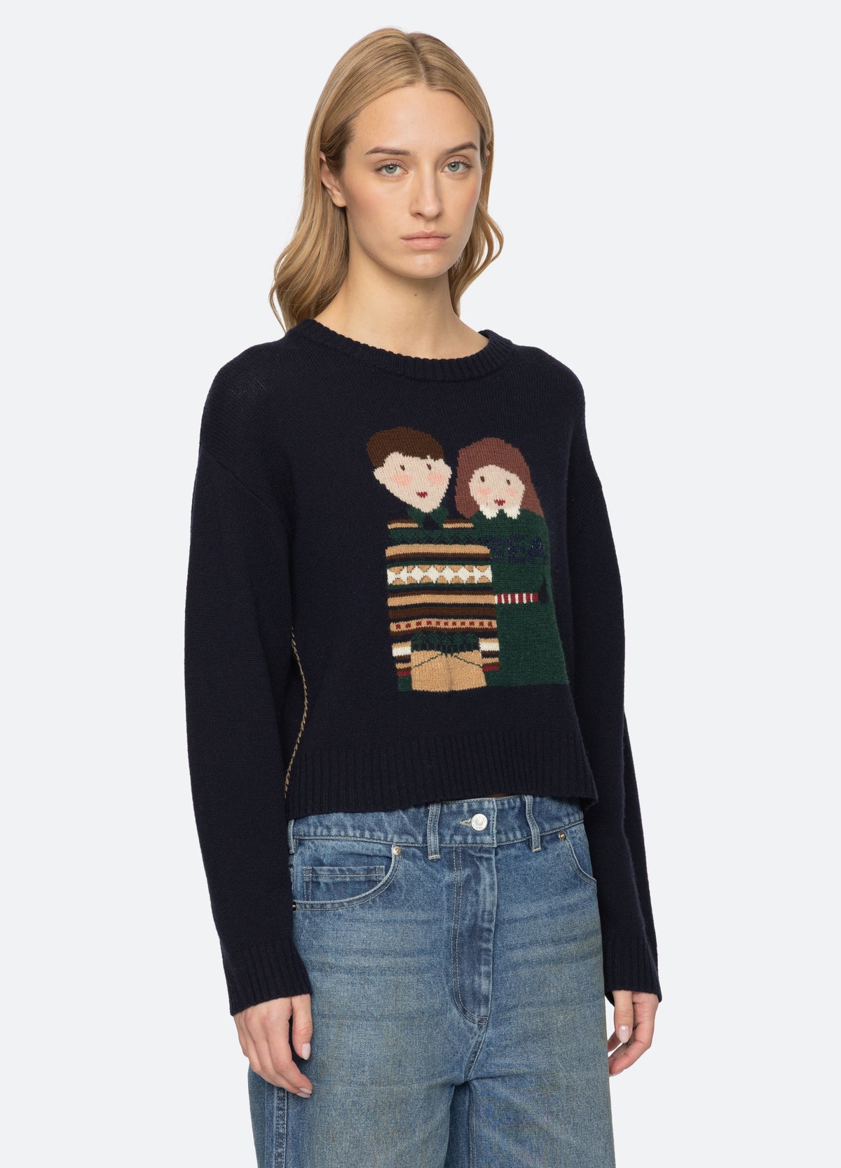 multi-patton sweater-three quarter view - 3