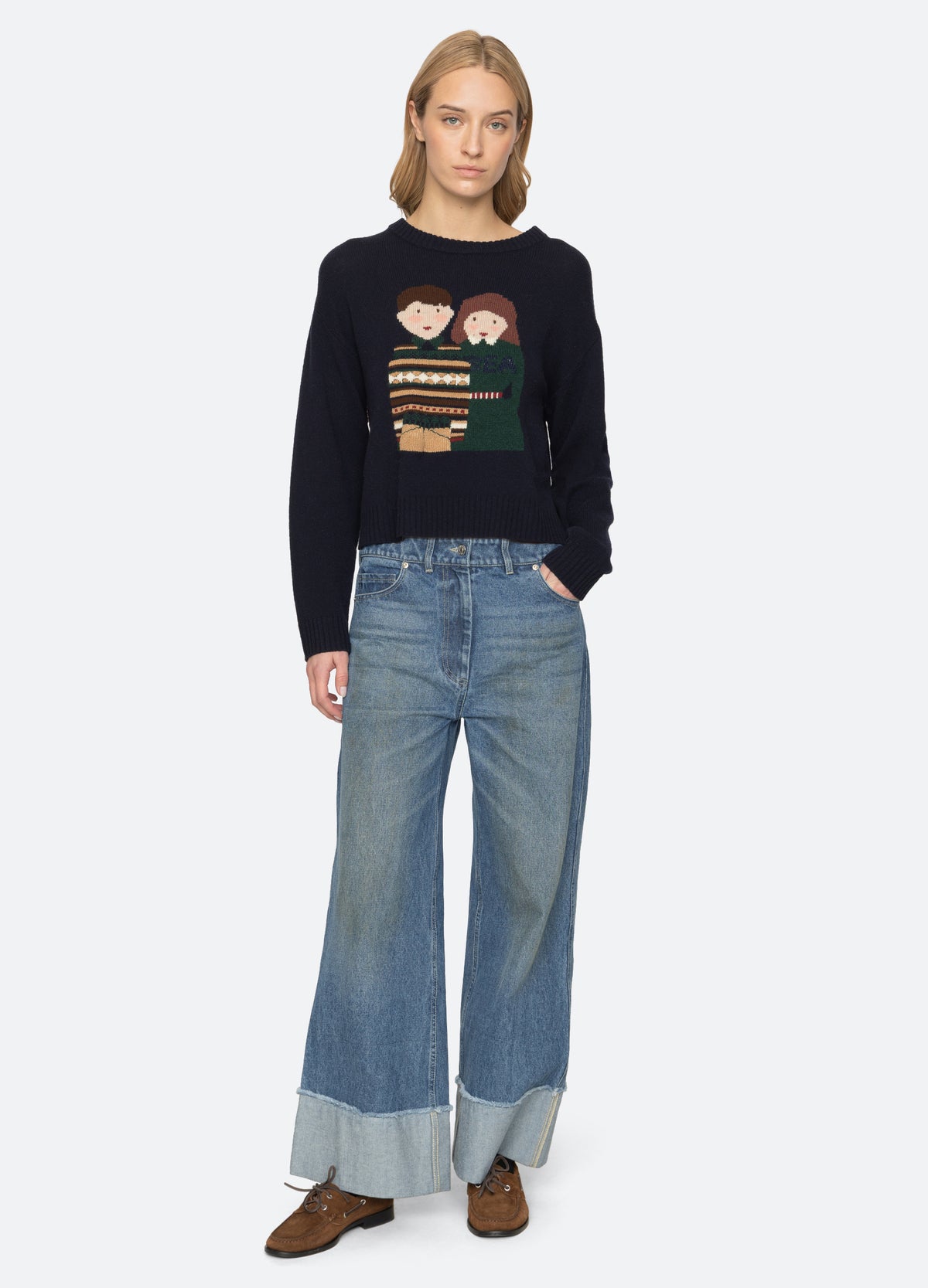multi-patton sweater-full body view - 6