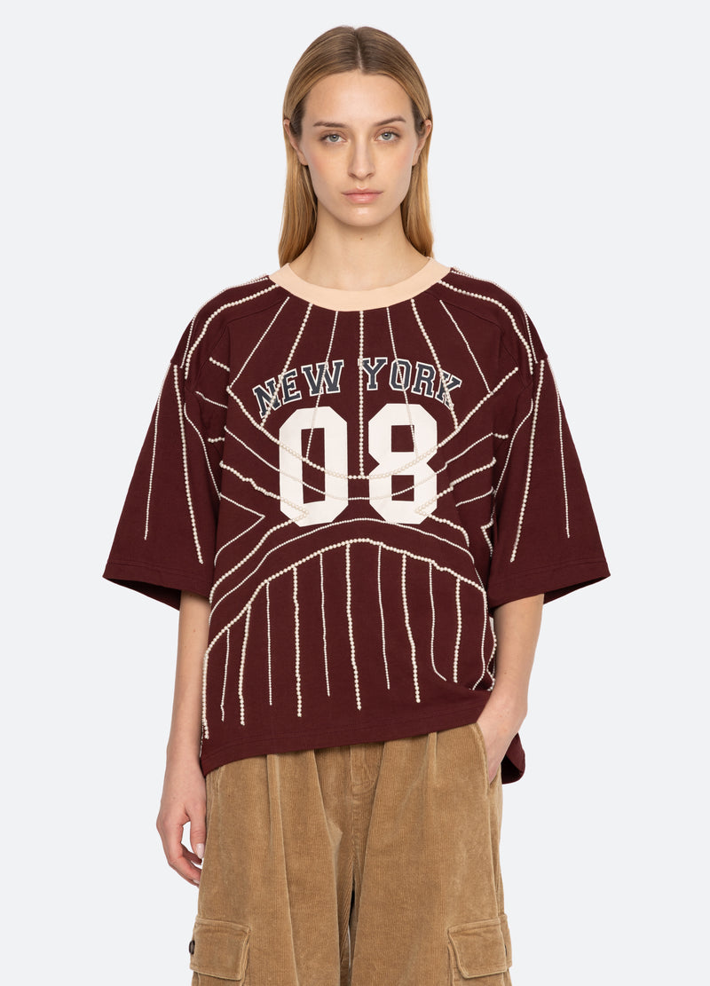 burgundy-quinn t-shirt-front view - 2