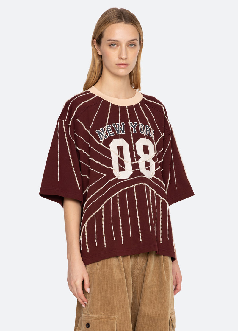 burgundy-quinn t-shirt-three quarter view - 6