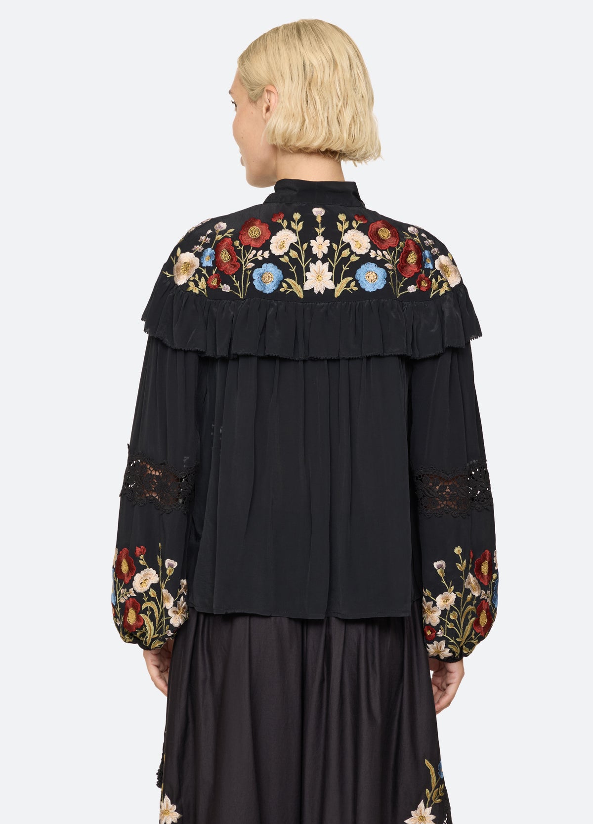 black-ruwa l/s top-back view - 4