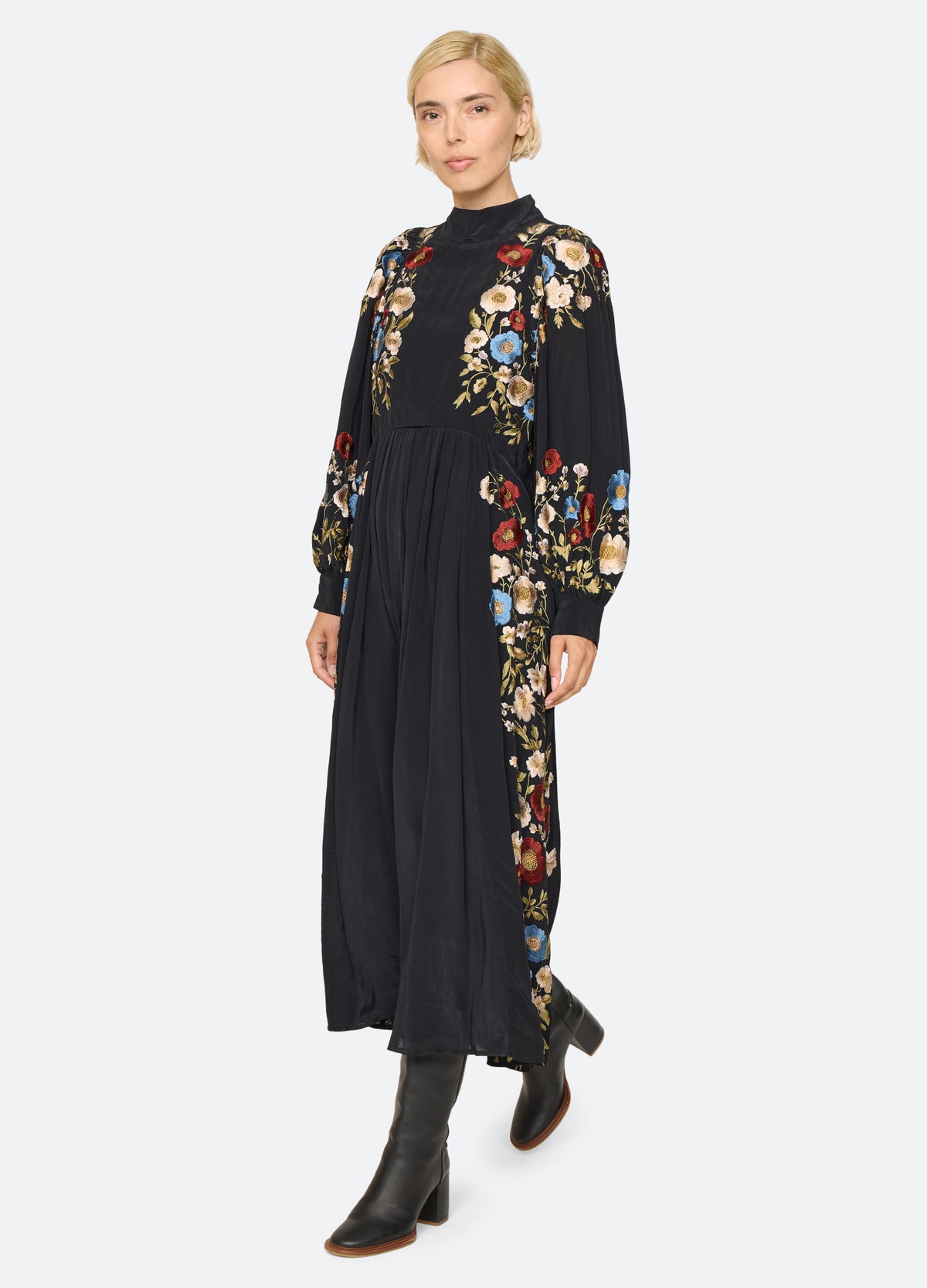 black-ruwa dress-front view - 2
