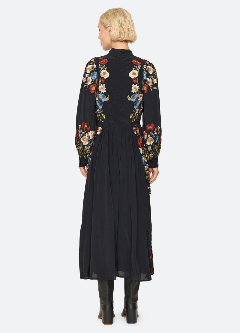 black-ruwa dress-back view - 4