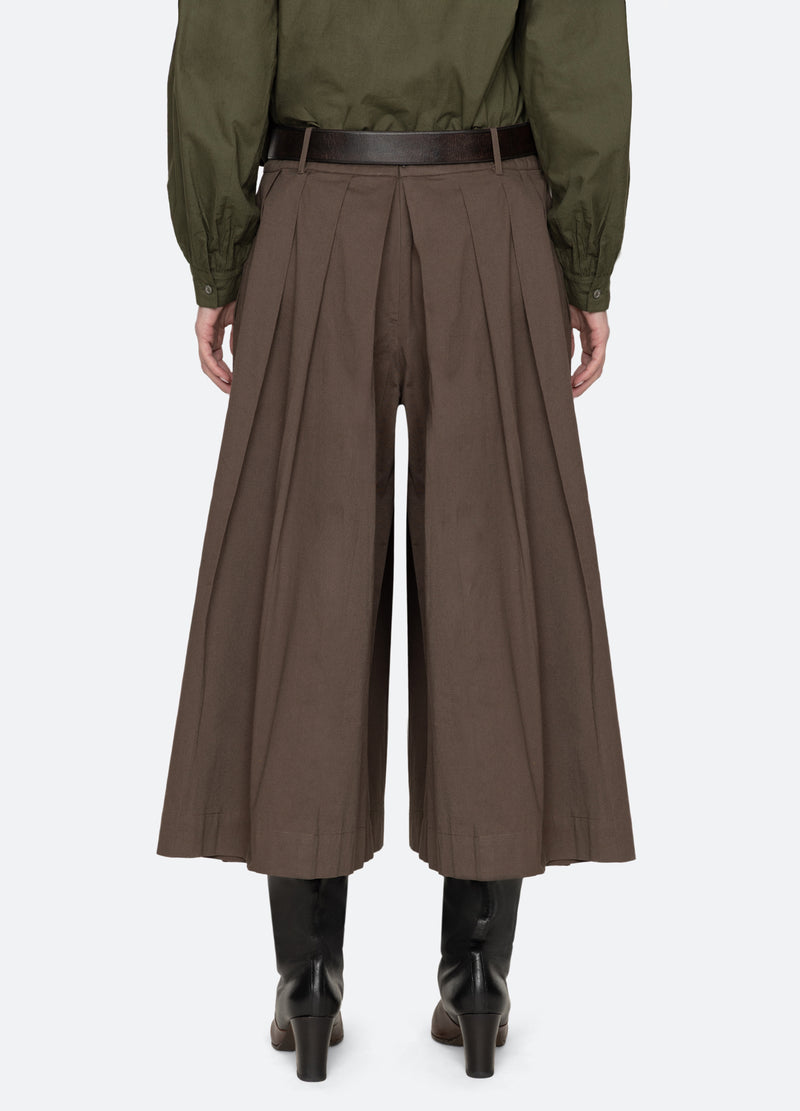 brown-tristan culottes-back view - 4