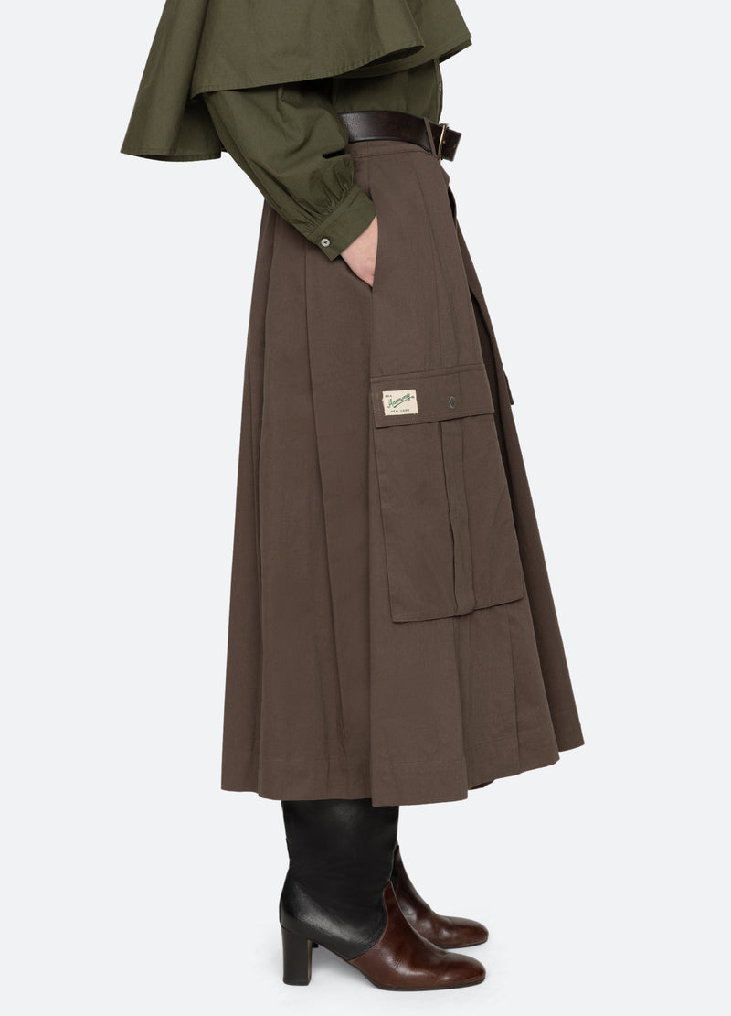 brown-tristan culottes-side view - 5