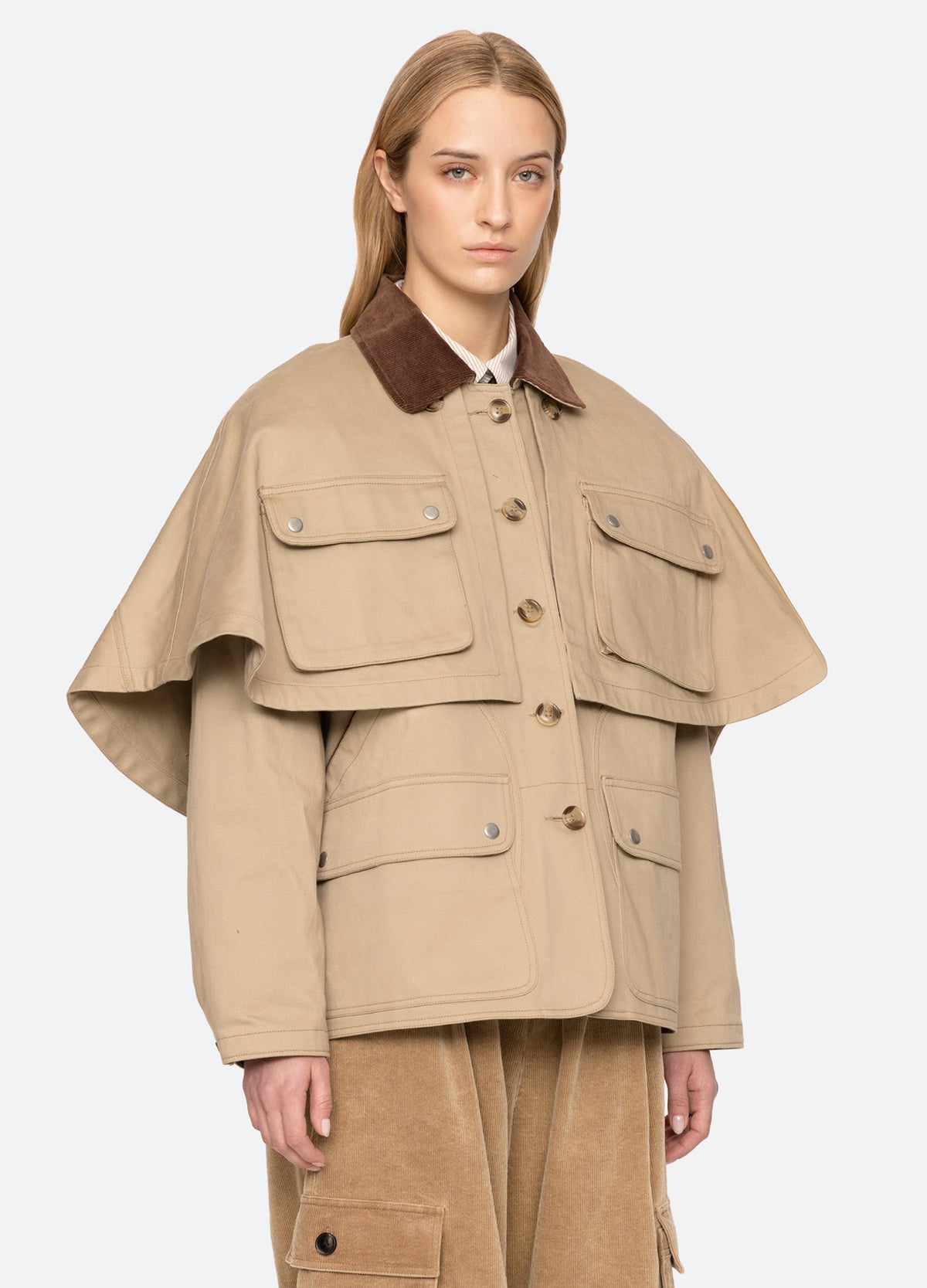 khaki-tristan jacket-three quarter view - 10