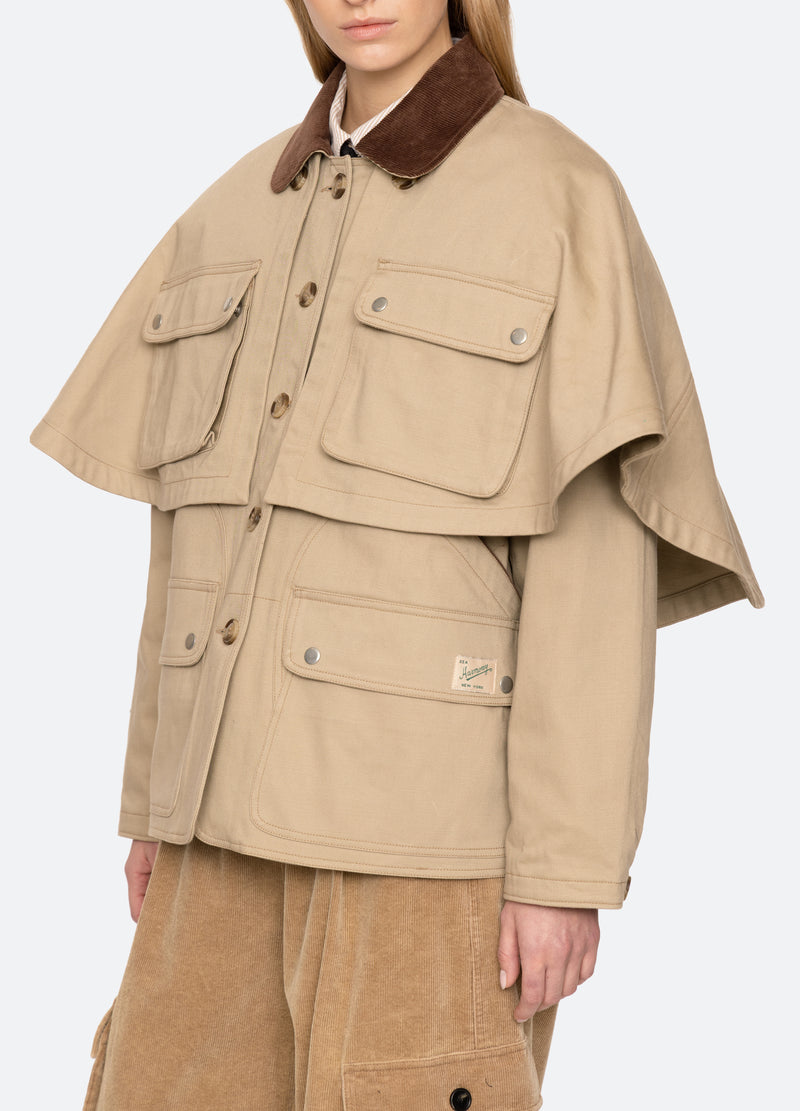 khaki-tristan jacket-detail view - 11