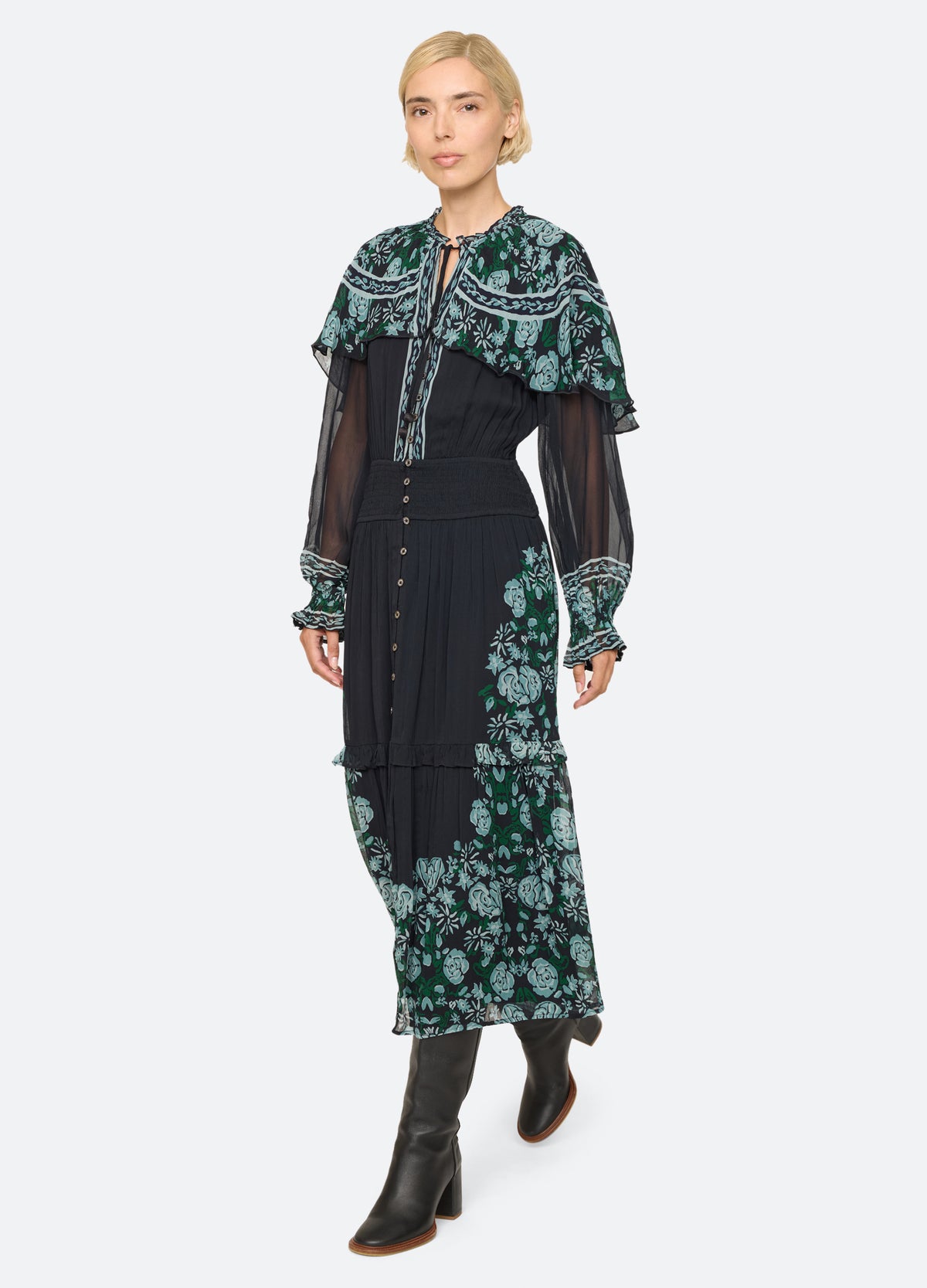 multi-tulla dress-walking view - 4