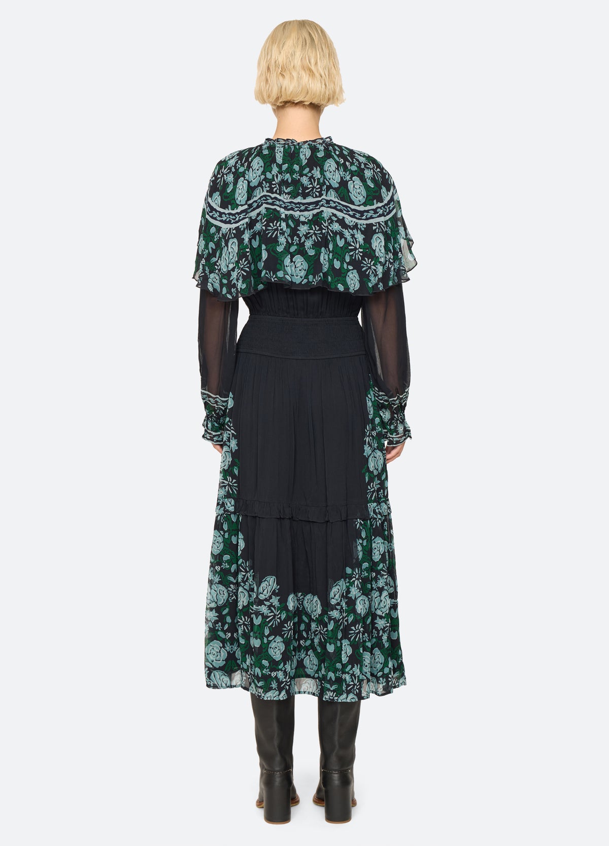 multi-tulla dress-back view - 2
