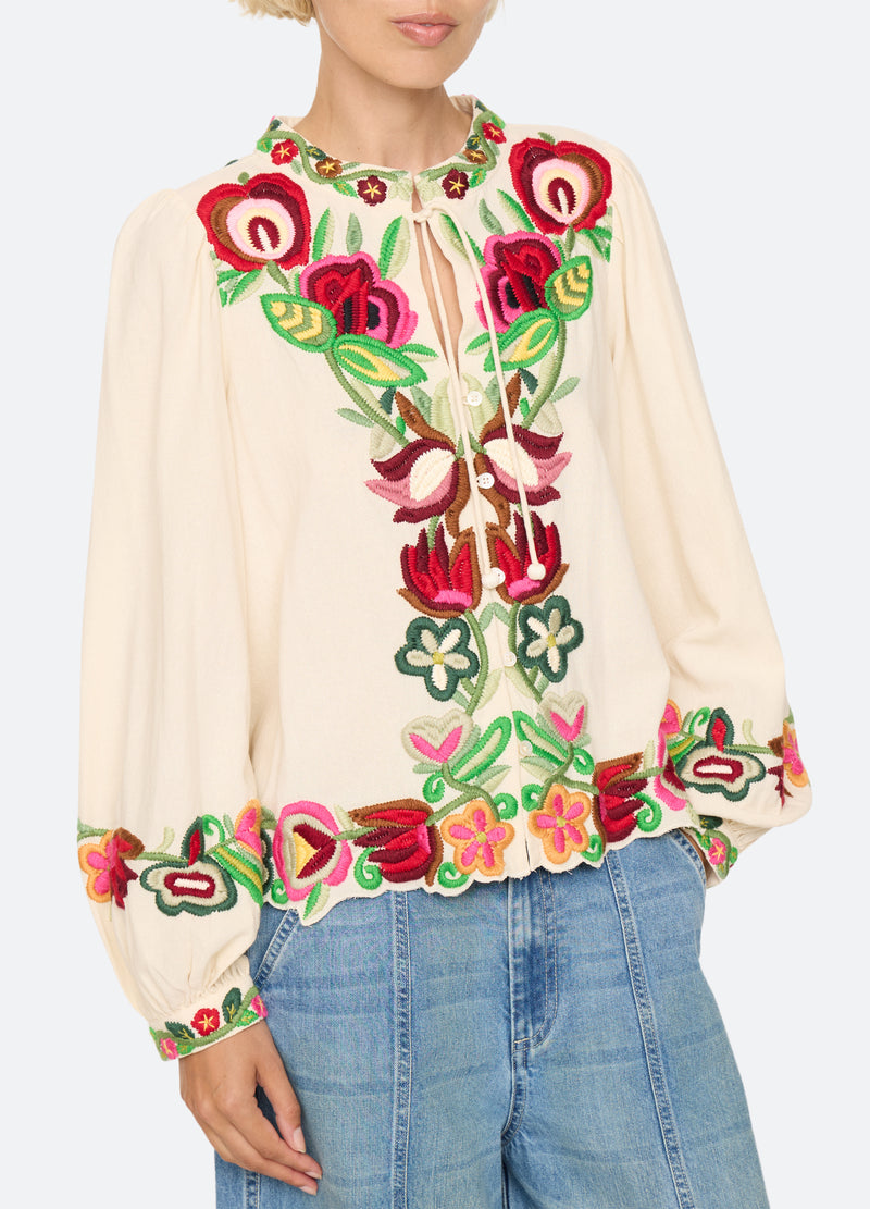 cream-wilhelmina l/s top-detail view - 6