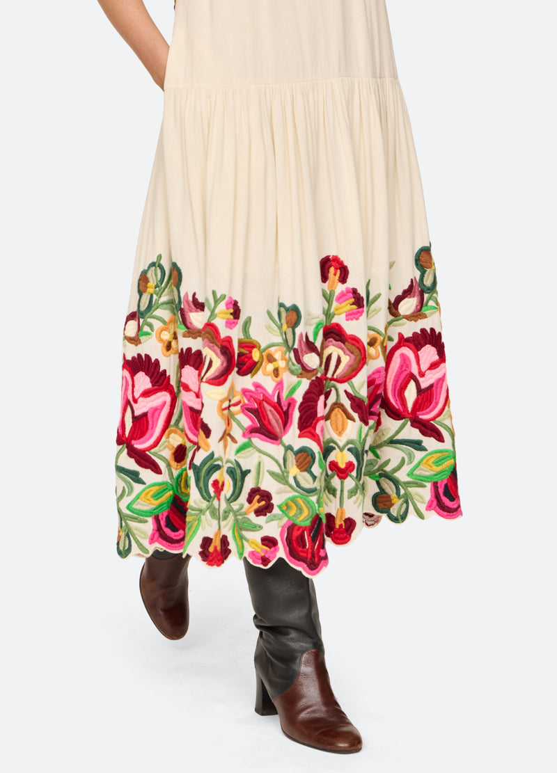 cream-wilhelmina dress-detail view 2 - 9