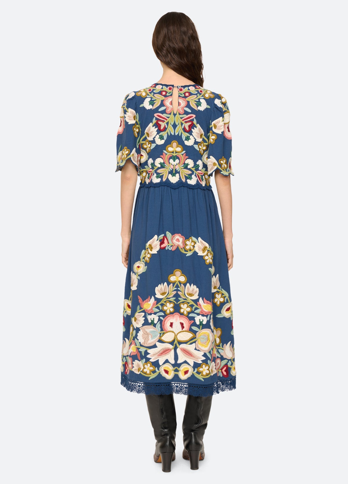 blue-wilhelmina dress-back view - 4