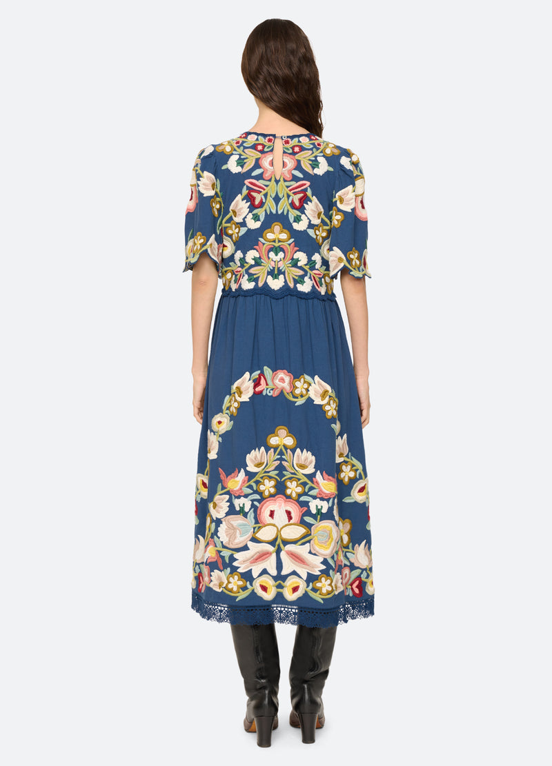 blue-wilhelmina dress-back view - 4