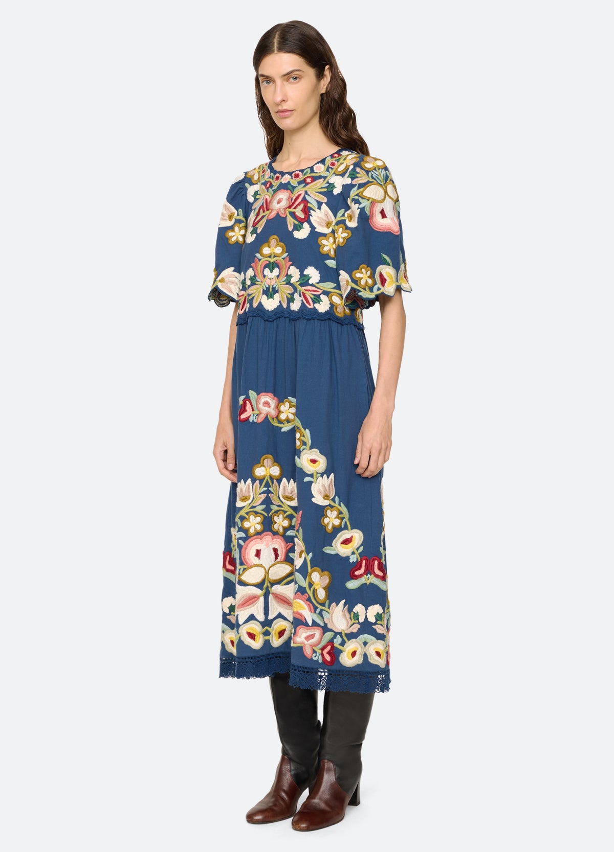 blue-wilhelmina dress-three quarter view - 6