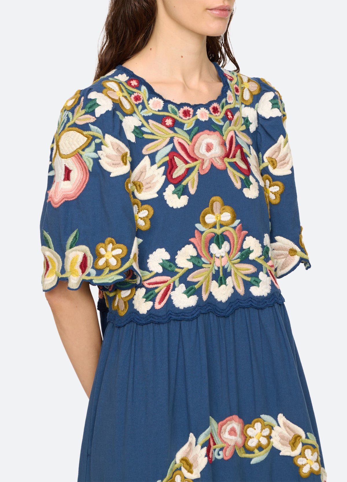 blue-wilhelmina dress-detail view - 7