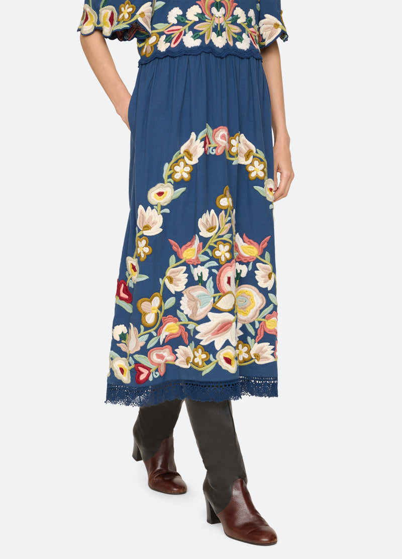 blue-wilhelmina dress-detail view - 8