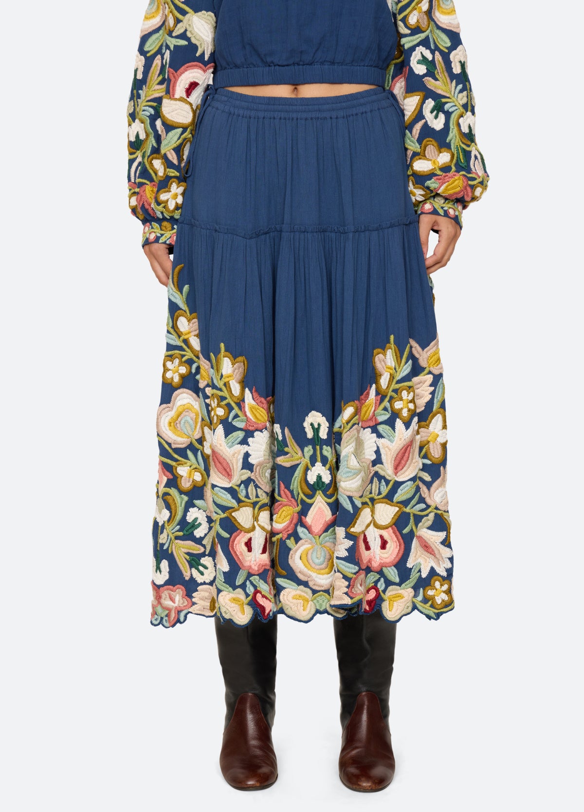 blue-wilhelmina skirt-front view