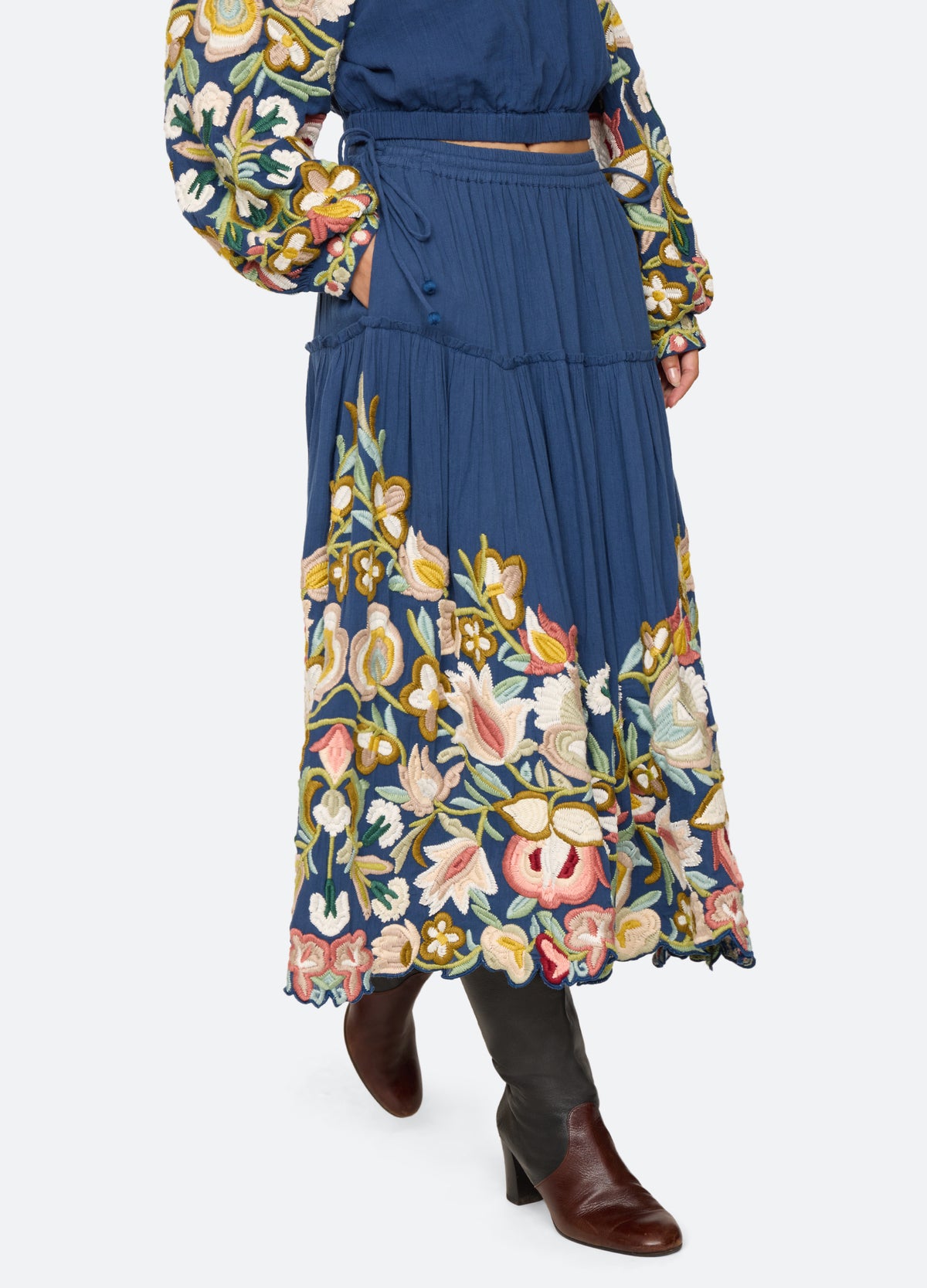 blue-wilhelmina skirt-walking view - 8